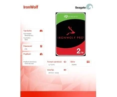 SEAGATE NAS HDD 2TB IronWolf 5400rpm 6Gb/s SATA 256MB talpykla 3,5 colio