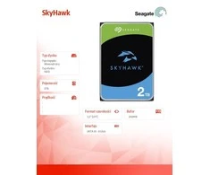 Kietasis diskas SEAGATE Surveillance Skyhawk 2TB HDD SATA 6Gb/s 256MB talpykla 3,5 colio