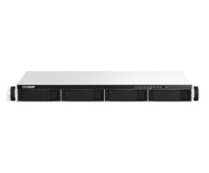 Serveris QNAP TS-464eU NAS Rack (1U) Intel® Celeron® N5095 8 GB DDR4 0 TB QNAP Turbo System Aliuminio, Juodas