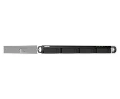 Serveris QNAP TS-464U-RP NAS Rack (1U) Intel® Celeron® N5095 8 GB DDR4 0 TB QNAP Turbo System Aliuminio, Juodas