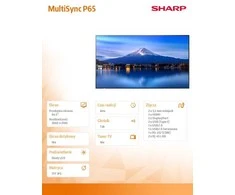 Monitorius NEC MODELIS PN-P656, 65 colių P serijos didelio formato ekranas, UHD, 700 cd/m2, D-LED foninis apšvietimas, 24/7 įrodymas, SDM lizdas, CM lizdas