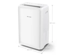 Sharp Aštrus | Sausintuvas | UD-P16E-W | Galia 270 W | Tinka kambariams iki 38 m² | Vanduo bako talpa 3,8 L | Baltas