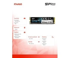 Silicon Power SSD P34A60 256 GB, M.2 PCIe Gen3 x4 NVMe, 2200/1600 MB/s
