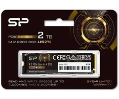 SILICON POWER COMPUTER &amp; COMMUNICAT SILICON POWER SSD US75 2TB M.2 PCIe NVMe Gen4x4 NVMe 1.4 7000/6500MB/s