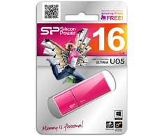 Silicon Power Ultima U05 USB atmintukas 16 GB USB A tipo 2.0 Rožinė