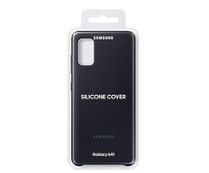 PA415TBE Silikoninis dėklas skirtas Samsung Galaxy A41 (Juodas)