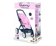 SMOBY Lėlių dvynių vežimėlis Maxi Cosi Quinny, rožinis