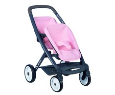 SMOBY Lėlių dvynių vežimėlis Maxi Cosi Quinny, rožinis