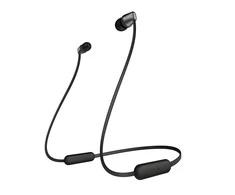 Belaidės į ausį įdedamos ausinės Sony WI-C310B su mikrofonu, Juodos