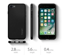 Dėklas Spigen LIQUID AIR Apple iPhone 7 / 8 / SE 2020 / 2022 Juodas