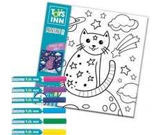 Stnux Spalvinimo rinkinys su katinu ir markeriais