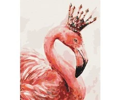 Symag Paint it! Tapyba pagal skaičius. Flamingas su karūna 40 x 50 x 1,5 cm