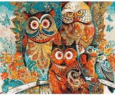 Symag Paint it! Tapyba pagal skaičius. Pelėdos 40 x 50 x 1,5 cm