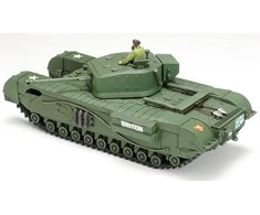 Tamiya Churchill Mk.VII Crocodile britų tankas 1/48 surinkimo rinkinys