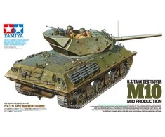 Tamiya JAV tankų naikintuvas M10 vidurinės laidos 1/35 surinkimo rinkinys