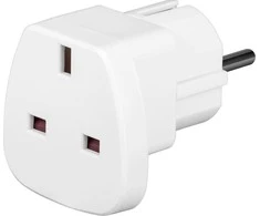 Goobay TECHLY 942709 Techly Maitinimo kištuko adapteris UK/EU 13A, UK/BS - CEE 7/7 baltas