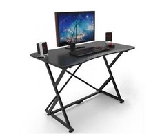 Žaidimų stalas Techly Gaming Desk for PC with Angular Ergonomic Edge, Juodas