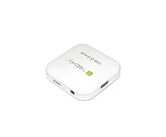 Techly IUSB3-HUB4-WH sąsajos šakotuvas 5000 Mbit/ai Balta