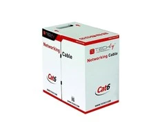 Techly Pro TechlyPro UTP Cat6 kabelio ritinys 4x2, vyta pora CCA 305m dėžė pilka