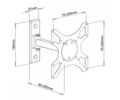 Techly ICA-LCD-2901WH televizoriaus laikiklis 94 cm (37") Balta