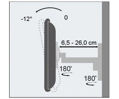 Techly ICA-LCD-2901WH televizoriaus laikiklis 94 cm (37") Balta
