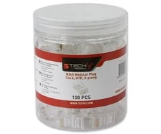 Techly Pro TECHLYPRO 028894 Modulinis kištukas RJ45 8P8C Cat6 UTP kietam laidui 100 kištukų indelyje