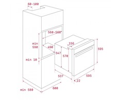 Orkaitė Teka HLB 8600 71 l 3215 W Juodas
