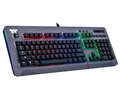 Klaviatūra Thermaltake Level 20 RGB KB-LVT-SSSRUS-01 (mechaninė, Audio, USB 2.0, (DE)key.lay., titano spalva