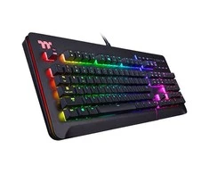 Klaviatūra Thermaltake Level 20 RGB KB-LVT-BLBRUS-01 (mechaninė, Audio, USB 2.0, (DE)key.lay., juodos spalvos