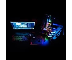 Klaviatūra Thermaltake Premium X1 RGB Cherry MX Mėlyna Sidabrinis KB-TPX-SSBRUS-01 (mechaninė, USB 2.0, juodos spalvos