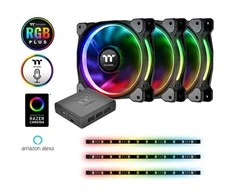 Fan Thermaltake Riing Plus 12 RGB 3- pack + Hub + 3 LED juostelės (CL-F076-PL12SW- A)