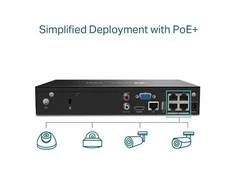 TP-LINK | PoE+ tinklo vaizdo įrašymo įrenginys | VIGI NVR1004H-4P | 1 | 4 kanalas