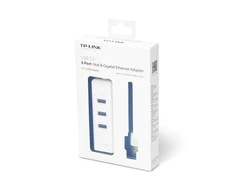 TP-LINK USB 3.0 į gigabito eterneto tinklo adapteris, 3 prievadų USB 3.0 šakotuvas, 1 USB 3.0 jungtis, 1 gigabito eterneto prievadas, 3 USB 3.0 jungtys