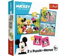 TREFL DISNEY „Peliukas Mikis" 30+ 48+ 24 memo kortelės dėlionė-žaidimas
