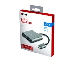 Trust Dalyx USB 3.2 Gen 1 (3.1 Gen 1) Type-C Aliuminio, Juodas
