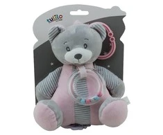 Tulilo 91092 MUZIKINĖ DĖŽUTĖ MEŠKIUKAS ROŽINIS 18 CM