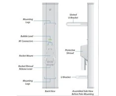 Ubiquiti AM-5G20-90 AirMax BaseStation, 20dBi, 90 laipsnių, raketų rinkinys, ES