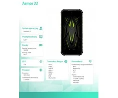 Mobilus telefonas - Ulefone Armor 22 8GB RAM 256GB Atmintis 64MP Kamera IP68/IP69K