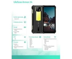 Mobilus Telefonas - Ulefone Armor 24 12GB RAM 256GB Atmintis 22000mAh Baterija Juodas