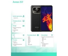 Mobilus Telefonas - ULEFONE ARMOR 25T 6GB RAM 256GB Atmintis 50MP Kamera Šalčio Juoda