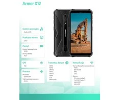 Mobilus Telefonas - Ulefone Armor X12 3+32gb Ds Visas Juodas Nfc.