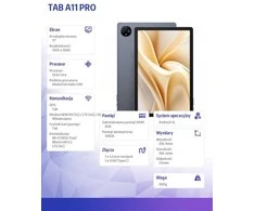Planšetė Planšetinis Kompiuteris - Ulefone Tab A11 Pro 8GB RAM 128GB LTE 11" Kosminė Pilka