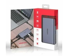 UNITEK D1056A šakotuvas USB-C 2x USB 3.1 HDMI DP RJ45 SD skaitytuvas