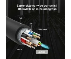 Unitek optinis kabelis HDMI 2.1 AOC 8K 120Hz 15m