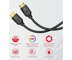 UNITEK HDMI KABELIS 2.0 4K 60HZ 10M C11079BK-10M