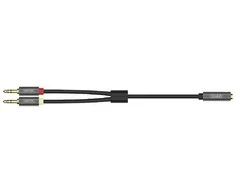 UNITEK Y-C957ABK Unitek Cable miniJack 3,5mm (F) - 2x 3,5mm (M) Y-C957ABK