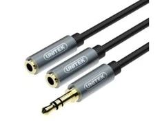UNITEK Y-C956ABK Unitek Cable miniJack 3,5mm (M) - 2x 3,5mm (F) Y-C956ABK