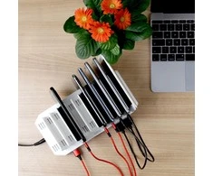 "UNITEK Y-2190A Unitek įkrovimo stotelė 10x USB 2,4A, 96W 2x QC3.0 Y-2190A"