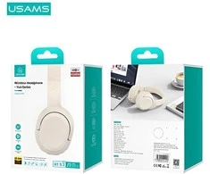 USAMS Bluetooth 5.3 Ausinės Yun Series rusvai gelsvas TDLYEJYX02 (USAMS-YG23)