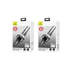 USAMS automobilinis įkroviklis 2xUSB C13 2,1A microUSBjuodos spalvos NTU35MC13TZ